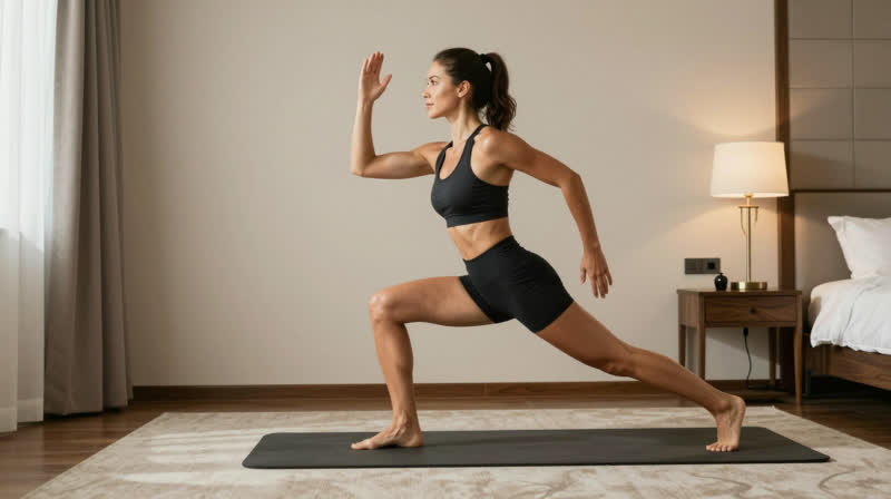 Hotel Room Workout: 25‑Minuten‑HIIT ohne Geräte